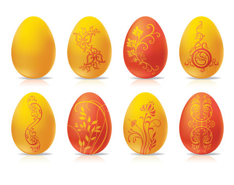 Decorative painted easter eggs