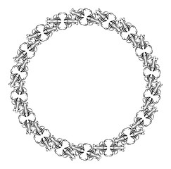 Abstract round silhouette frame