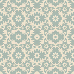 Elegant antique background image of flower leaf spiral pattern.
