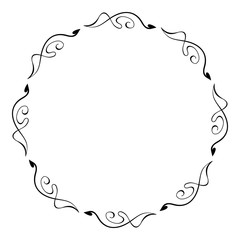 Abstract round silhouette frame