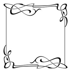 Abstract  black and white frame