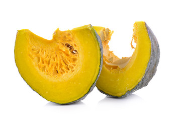 Green pumpkin isolated on the white background