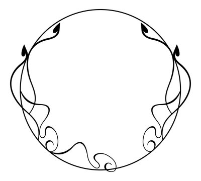 Abstract round silhouette frame