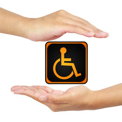 disabled care sign