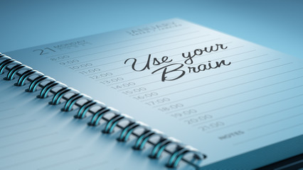 Closeup of a personal calendar setting an important date represe