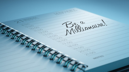 Closeup of a personal calendar setting an important date represe