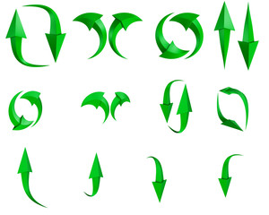 Obraz premium Set of arrow stickers,