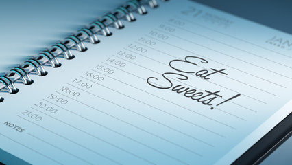 Closeup of a personal calendar setting an important date represe