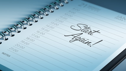 Closeup of a personal calendar setting an important date represe