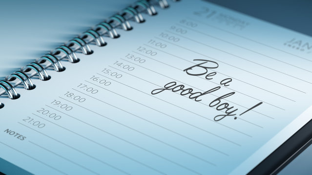 Closeup of a personal calendar setting an important date represe