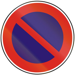 Road sign used in Slovakia - No parking