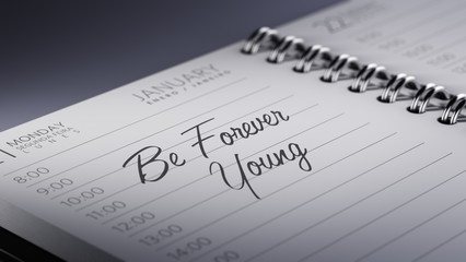 Closeup of a personal calendar setting an important date represe