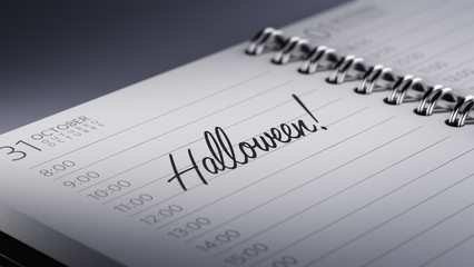 Closeup of a personal calendar setting an important date represe