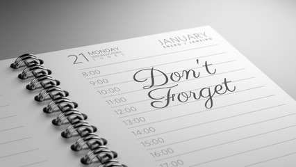 Fototapeta premium Closeup of a personal calendar setting an important date represe