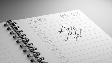 Fototapeta premium Closeup of a personal calendar setting an important date represe