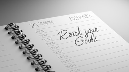 Fototapeta premium Closeup of a personal calendar setting an important date represe
