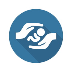 Child Care Icon. Flat Design.