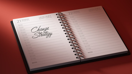 Closeup of a personal calendar setting an important date represe