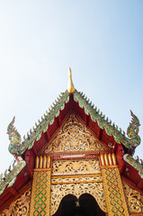 Fototapeta premium Wat Phra That Doi Kham, Buddhist temple in the historic of Chian