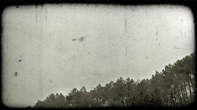 Timelapse Fog 3. Vintage stylized video clip.