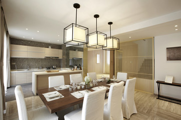 Elegant house interiors, Dining Room
