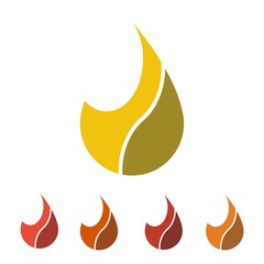 Fire vector logo icon