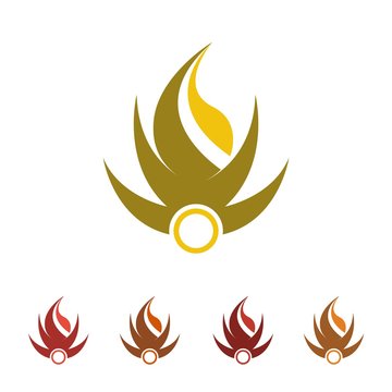 Fire vector logo icon