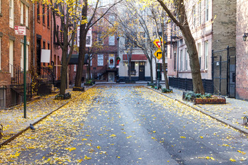 Commerce Street in the Historic Greenwich Village Neighborhood of New York CIty