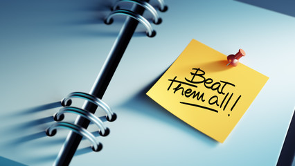 Closeup Yellow Sticky Note paste it in a notebook setting an app