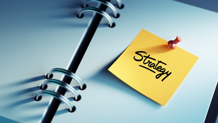 Closeup Yellow Sticky Note paste it in a notebook setting an app