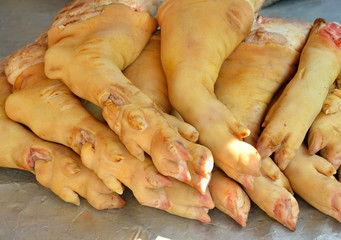 raw fresh meat, pork  leg