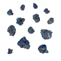 collection of black glossy meteorites © whitehoune