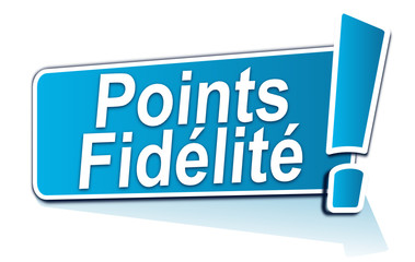 points fidélité sur étiquette bleue