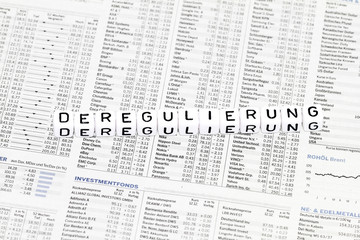 Obraz premium Deregulierung