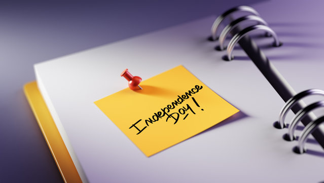 Closeup Yellow Sticky Note paste it in a notebook setting an app