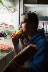 woman eating food