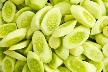 cucumber, green healthy vegetable background