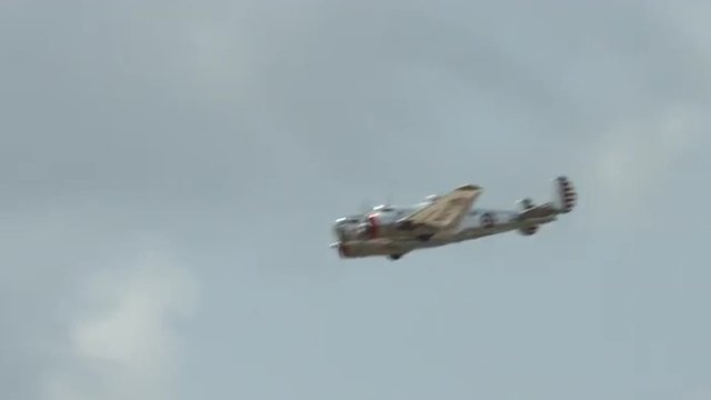 Military version of the Beechcraft AT-11 Kansan, the C-45 Expeditor used by USAAF during World War II.  Recorded in 4K, ultra high definition.