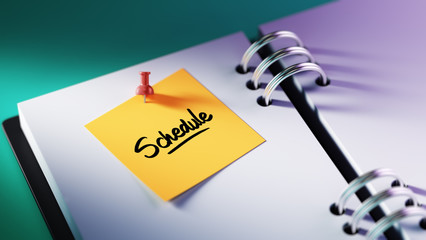 Closeup Yellow Sticky Note paste it in a notebook setting an app