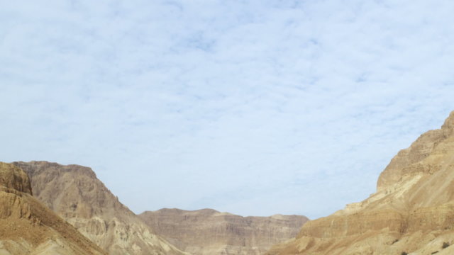 Royalty Free Stock Video Footage of a dry desert canyon shot in Israel at 4k with Red.