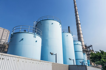 Industrial plant with blue sky