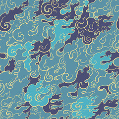 abstract fire seamless pattern - 99907380