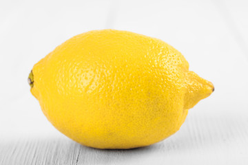 Fresh Yellow Lemon On Wood Boards