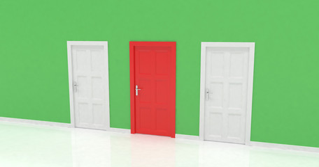3d door render vote concept