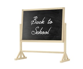 Fototapeta premium Back to School concept. Blackboard, chalkboard isolated on white