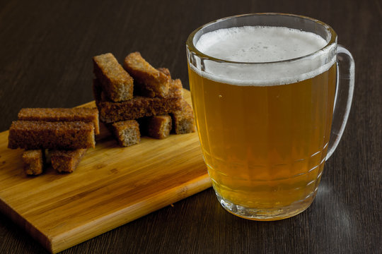 croutons with beer