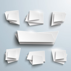 White Vector Banners Centre 6 Options