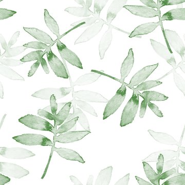 Branches. Watercolor background. Seamless pattern 1