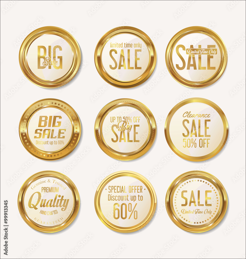 Canvas Prints sale retro vintage badges and labels