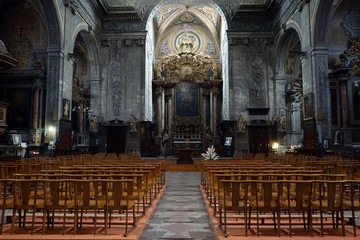 Chairs in cathedral